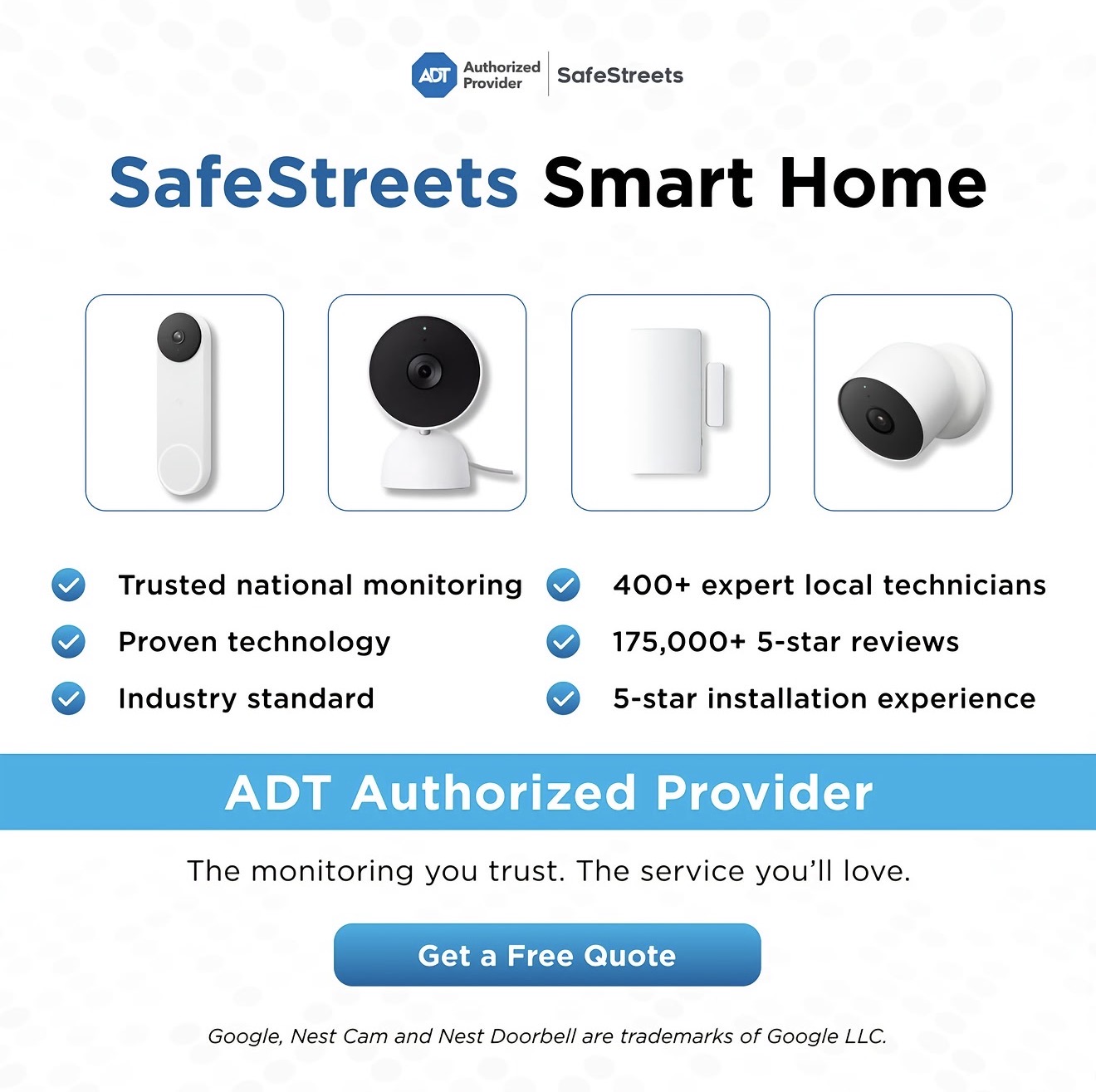 SafeStreets Smart Home — ADT Authorized Provider
